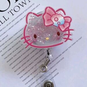 Hello Kitty Rhinestone Name Tag Holder